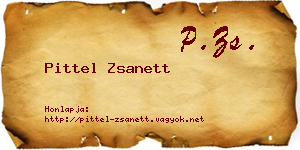 Pittel Zsanett névjegykártya