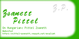 zsanett pittel business card